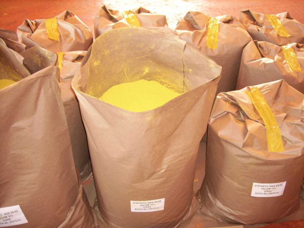 Eisenoxidgelb für Beton-Dachfliesen, Pflaster, Kunststoffe und Gummipolymere, Mörtel, Papier und Spulenbeschichtungen